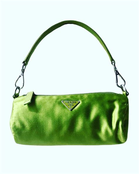 prada lime green bag|vintage green prada bag.